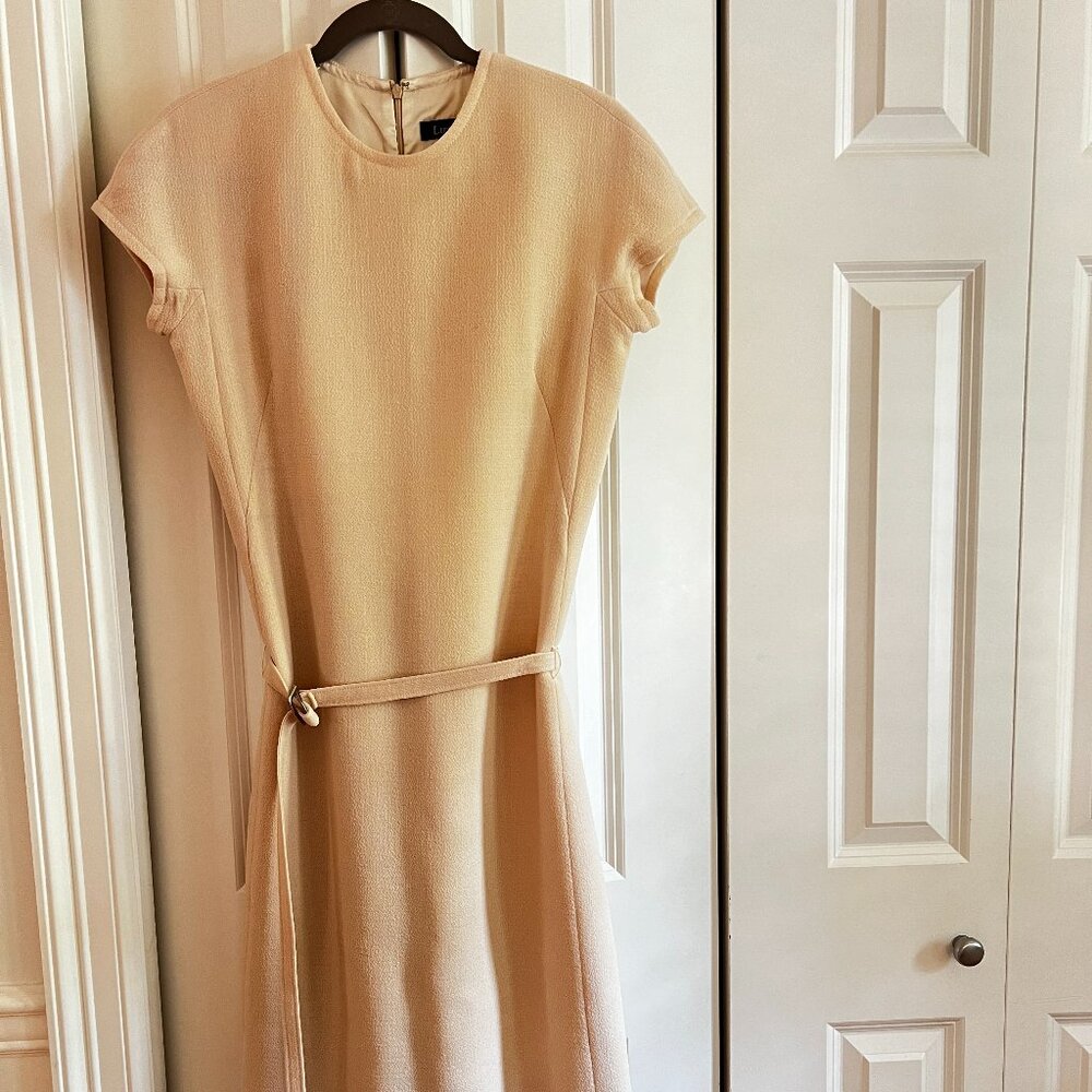 Wool Crepe Dress with belt